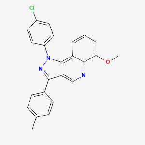 1-(4-chlorophenyl)-6-methoxy-3-(4-methylphenyl)-1H-pyrazolo[4,3-c]quinoline