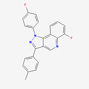 molecular formula C23H15F2N3 B6512002 6-fluoro-1-(4-fluorophenyl)-3-(4-methylphenyl)-1H-pyrazolo[4,3-c]quinoline CAS No. 932280-37-0