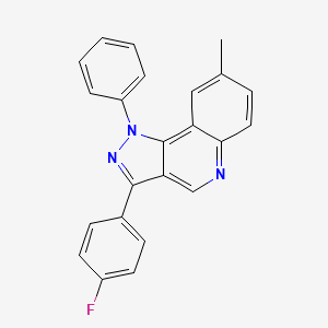 molecular formula C23H16FN3 B6512013 3-(4-fluorophenyl)-8-methyl-1-phenyl-1H-pyrazolo[4,3-c]quinoline CAS No. 932540-56-2