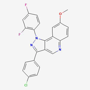 3-(4-chlorophenyl)-1-(2,4-difluorophenyl)-8-methoxy-1H-pyrazolo[4,3-c]quinoline