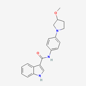 N-[4-(3-methoxypyrrolidin-1-yl)phenyl]-1H-indole-3-carboxamide
