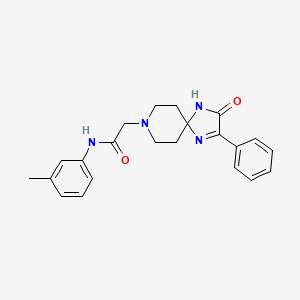 N-(3-methylphenyl)-2-{3-oxo-2-phenyl-1,4,8-triazaspiro[4.5]dec-1-en-8-yl}acetamide