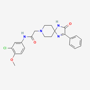 N-(3-chloro-4-methoxyphenyl)-2-{3-oxo-2-phenyl-1,4,8-triazaspiro[4.5]dec-1-en-8-yl}acetamide