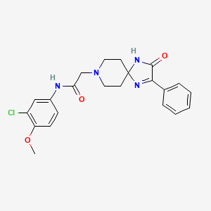 molecular formula C22H23ClN4O3 B6512097 N-(3-chloro-4-methoxyphenyl)-2-{3-oxo-2-phenyl-1,4,8-triazaspiro[4.5]dec-1-en-8-yl}acetamide CAS No. 932529-50-5