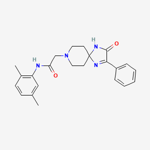 molecular formula C23H26N4O2 B6512105 N-(2,5-dimethylphenyl)-2-{3-oxo-2-phenyl-1,4,8-triazaspiro[4.5]dec-1-en-8-yl}acetamide CAS No. 932291-53-7