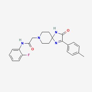 N-(2-fluorophenyl)-2-[2-(4-methylphenyl)-3-oxo-1,4,8-triazaspiro[4.5]dec-1-en-8-yl]acetamide