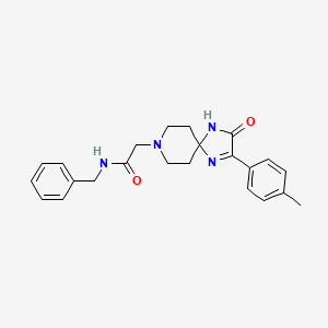 molecular formula C23H26N4O2 B6512128 N-benzyl-2-[2-(4-methylphenyl)-3-oxo-1,4,8-triazaspiro[4.5]dec-1-en-8-yl]acetamide CAS No. 932291-68-4