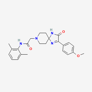 N-(2,6-dimethylphenyl)-2-[2-(4-methoxyphenyl)-3-oxo-1,4,8-triazaspiro[4.5]dec-1-en-8-yl]acetamide