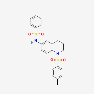 molecular formula C23H24N2O4S2 B6512187 4-methyl-N-[1-(4-methylbenzenesulfonyl)-1,2,3,4-tetrahydroquinolin-6-yl]benzene-1-sulfonamide CAS No. 932364-51-7