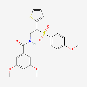 3,5-dimethoxy-N-[2-(4-methoxybenzenesulfonyl)-2-(thiophen-2-yl)ethyl]benzamide