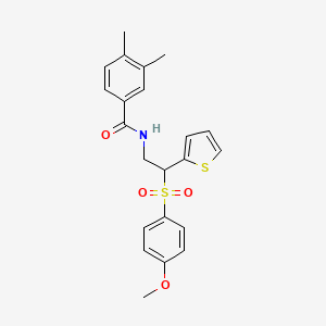 N-[2-(4-methoxybenzenesulfonyl)-2-(thiophen-2-yl)ethyl]-3,4-dimethylbenzamide