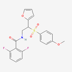 molecular formula C20H17F2NO5S B6512259 2,6-difluoro-N-[2-(furan-2-yl)-2-(4-methoxybenzenesulfonyl)ethyl]benzamide CAS No. 946349-10-6