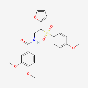 N-[2-(furan-2-yl)-2-(4-methoxybenzenesulfonyl)ethyl]-3,4-dimethoxybenzamide