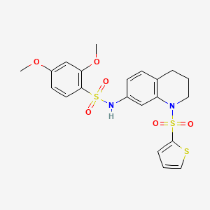 molecular formula C21H22N2O6S3 B6512317 2,4-dimethoxy-N-[1-(thiophene-2-sulfonyl)-1,2,3,4-tetrahydroquinolin-7-yl]benzene-1-sulfonamide CAS No. 946300-58-9