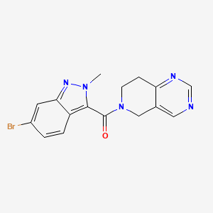 molecular formula C16H14BrN5O B6512334 6-bromo-2-methyl-3-{5H,6H,7H,8H-pyrido[4,3-d]pyrimidine-6-carbonyl}-2H-indazole CAS No. 1797894-38-2