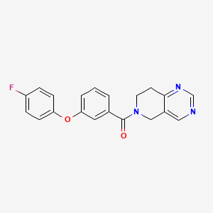 molecular formula C20H16FN3O2 B6512338 6-[3-(4-fluorophenoxy)benzoyl]-5H,6H,7H,8H-pyrido[4,3-d]pyrimidine CAS No. 1797712-14-1