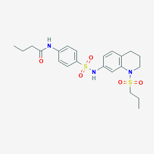 N-(4-{[1-(propane-1-sulfonyl)-1,2,3,4-tetrahydroquinolin-7-yl]sulfamoyl}phenyl)butanamide