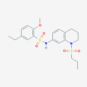 5-ethyl-2-methoxy-N-[1-(propane-1-sulfonyl)-1,2,3,4-tetrahydroquinolin-7-yl]benzene-1-sulfonamide