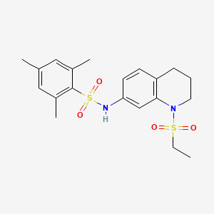 N-[1-(ethanesulfonyl)-1,2,3,4-tetrahydroquinolin-7-yl]-2,4,6-trimethylbenzene-1-sulfonamide