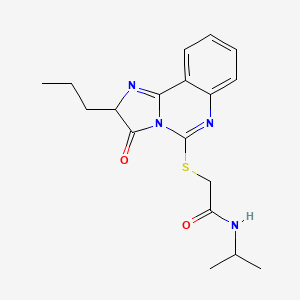 2-({3-oxo-2-propyl-2H,3H-imidazo[1,2-c]quinazolin-5-yl}sulfanyl)-N-(propan-2-yl)acetamide