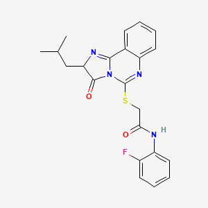N-(2-fluorophenyl)-2-{[2-(2-methylpropyl)-3-oxo-2H,3H-imidazo[1,2-c]quinazolin-5-yl]sulfanyl}acetamide