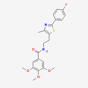 molecular formula C22H23FN2O4S B6512400 N-{2-[2-(4-fluorophenyl)-4-methyl-1,3-thiazol-5-yl]ethyl}-3,4,5-trimethoxybenzamide CAS No. 894003-38-4