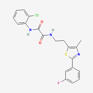 molecular formula C20H17ClFN3O2S B6512415 N'-(2-chlorophenyl)-N-{2-[2-(3-fluorophenyl)-4-methyl-1,3-thiazol-5-yl]ethyl}ethanediamide CAS No. 895804-41-8
