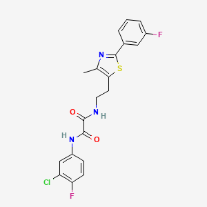 N'-(3-chloro-4-fluorophenyl)-N-{2-[2-(3-fluorophenyl)-4-methyl-1,3-thiazol-5-yl]ethyl}ethanediamide