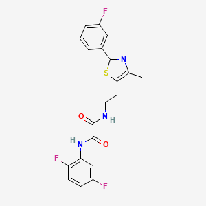 N'-(2,5-difluorophenyl)-N-{2-[2-(3-fluorophenyl)-4-methyl-1,3-thiazol-5-yl]ethyl}ethanediamide