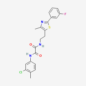 molecular formula C21H19ClFN3O2S B6512438 N'-(3-chloro-4-methylphenyl)-N-{2-[2-(3-fluorophenyl)-4-methyl-1,3-thiazol-5-yl]ethyl}ethanediamide CAS No. 895778-75-3