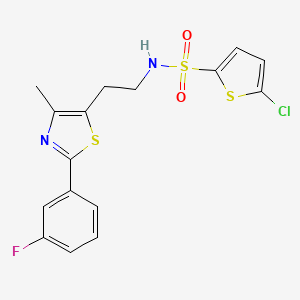 5-chloro-N-{2-[2-(3-fluorophenyl)-4-methyl-1,3-thiazol-5-yl]ethyl}thiophene-2-sulfonamide