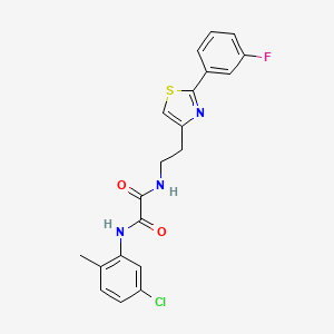 N'-(5-chloro-2-methylphenyl)-N-{2-[2-(3-fluorophenyl)-1,3-thiazol-4-yl]ethyl}ethanediamide