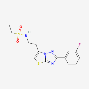 N-{2-[2-(3-fluorophenyl)-[1,2,4]triazolo[3,2-b][1,3]thiazol-6-yl]ethyl}ethane-1-sulfonamide