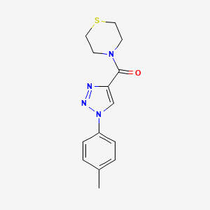 molecular formula C14H16N4OS B6512531 4-[1-(4-methylphenyl)-1H-1,2,3-triazole-4-carbonyl]thiomorpholine CAS No. 951611-57-7