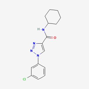 molecular formula C15H17ClN4O B6512538 1-(3-chlorophenyl)-N-cyclohexyl-1H-1,2,3-triazole-4-carboxamide CAS No. 951598-14-4