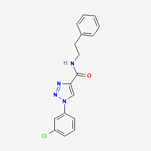 molecular formula C17H15ClN4O B6512545 1-(3-chlorophenyl)-N-(2-phenylethyl)-1H-1,2,3-triazole-4-carboxamide CAS No. 951598-20-2