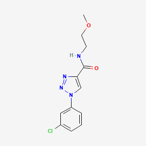 molecular formula C12H13ClN4O2 B6512546 1-(3-chlorophenyl)-N-(2-methoxyethyl)-1H-1,2,3-triazole-4-carboxamide CAS No. 951611-93-1