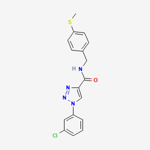 molecular formula C17H15ClN4OS B6512564 1-(3-chlorophenyl)-N-{[4-(methylsulfanyl)phenyl]methyl}-1H-1,2,3-triazole-4-carboxamide CAS No. 951602-54-3