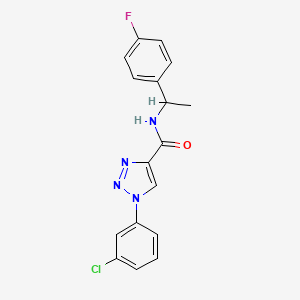 1-(3-chlorophenyl)-N-[1-(4-fluorophenyl)ethyl]-1H-1,2,3-triazole-4-carboxamide