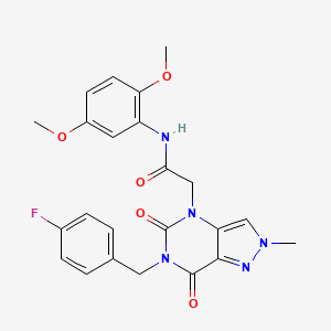 N-(2,5-dimethoxyphenyl)-2-{6-[(4-fluorophenyl)methyl]-2-methyl-5,7-dioxo-2H,4H,5H,6H,7H-pyrazolo[4,3-d]pyrimidin-4-yl}acetamide