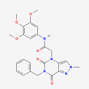 2-{6-benzyl-2-methyl-5,7-dioxo-2H,4H,5H,6H,7H-pyrazolo[4,3-d]pyrimidin-4-yl}-N-(3,4,5-trimethoxyphenyl)acetamide
