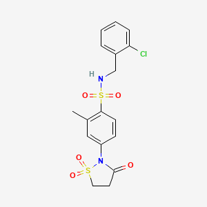 N-[(2-chlorophenyl)methyl]-2-methyl-4-(1,1,3-trioxo-1lambda6,2-thiazolidin-2-yl)benzene-1-sulfonamide