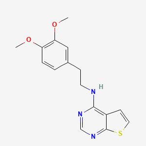molecular formula C16H17N3O2S B6512652 N-[2-(3,4-dimethoxyphenyl)ethyl]thieno[2,3-d]pyrimidin-4-amine CAS No. 745021-88-9