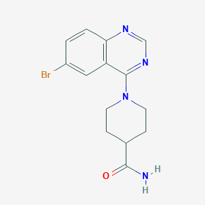 molecular formula C14H15BrN4O B6512660 1-(6-bromoquinazolin-4-yl)piperidine-4-carboxamide CAS No. 929411-67-6