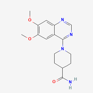 molecular formula C16H20N4O3 B6512661 1-(6,7-dimethoxyquinazolin-4-yl)piperidine-4-carboxamide CAS No. 929397-36-4