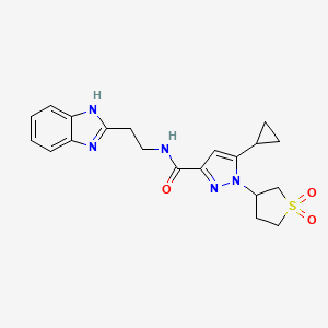 N-[2-(1H-1,3-benzodiazol-2-yl)ethyl]-5-cyclopropyl-1-(1,1-dioxo-1lambda6-thiolan-3-yl)-1H-pyrazole-3-carboxamide