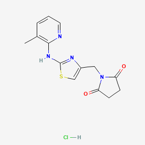 1-({2-[(3-methylpyridin-2-yl)amino]-1,3-thiazol-4-yl}methyl)pyrrolidine-2,5-dione hydrochloride