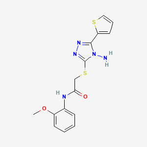 2-{[4-amino-5-(thiophen-2-yl)-4H-1,2,4-triazol-3-yl]sulfanyl}-N-(2-methoxyphenyl)acetamide