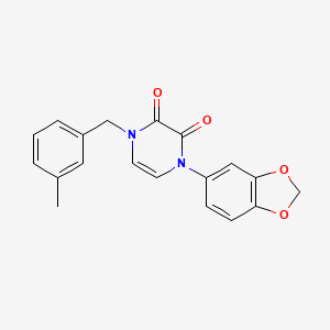 molecular formula C19H16N2O4 B6512744 1-(2H-1,3-benzodioxol-5-yl)-4-[(3-methylphenyl)methyl]-1,2,3,4-tetrahydropyrazine-2,3-dione CAS No. 898419-00-6