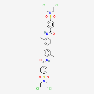 4-[bis(2-chloroethyl)sulfamoyl]-N-(4'-{4-[bis(2-chloroethyl)sulfamoyl]benzamido}-3,3'-dimethyl-[1,1'-biphenyl]-4-yl)benzamide